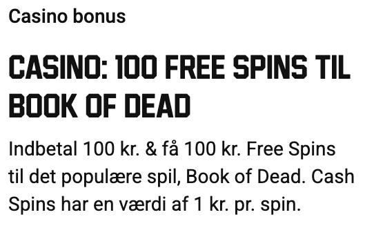 Unibet 100 Free Spins Book of Dead Bonus